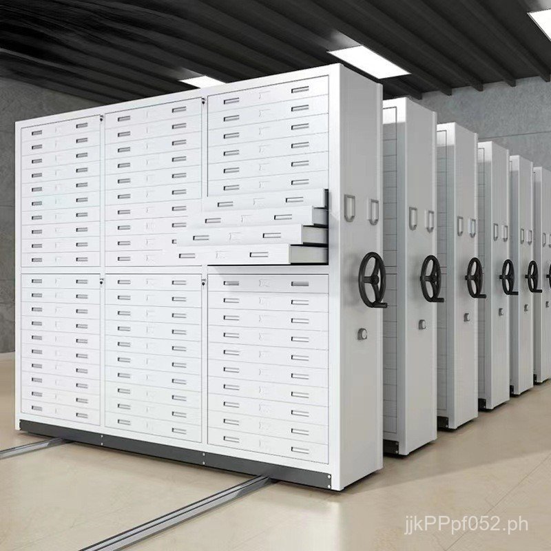 Storage Compact Cabinet Map Drawing Drawer-Type Compact Rack Steel ...