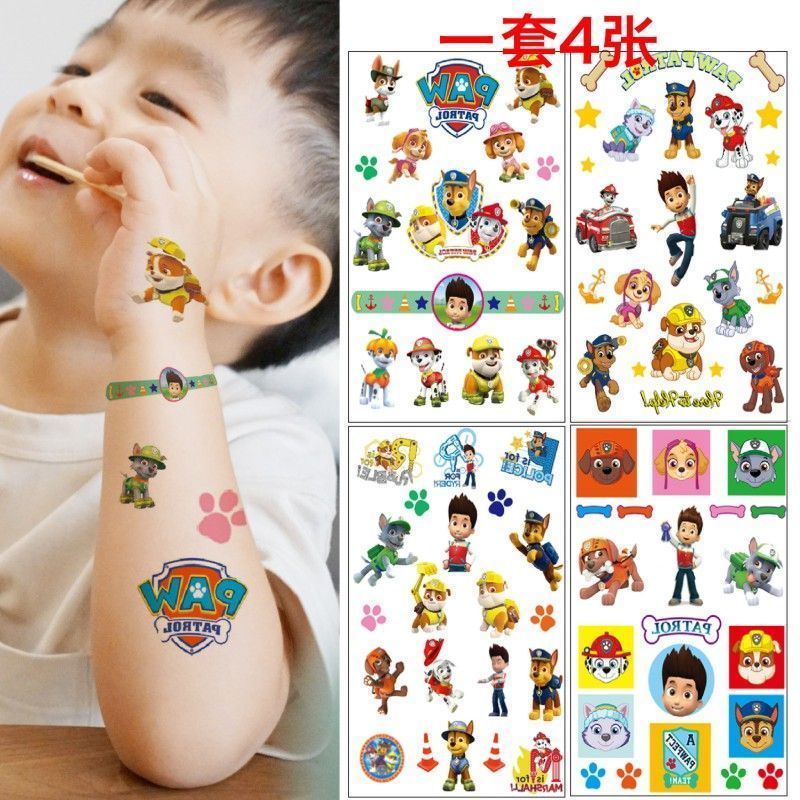Patrol Men Women Watch Cartoon Tattoo Stickers Children Stickers Cute ...