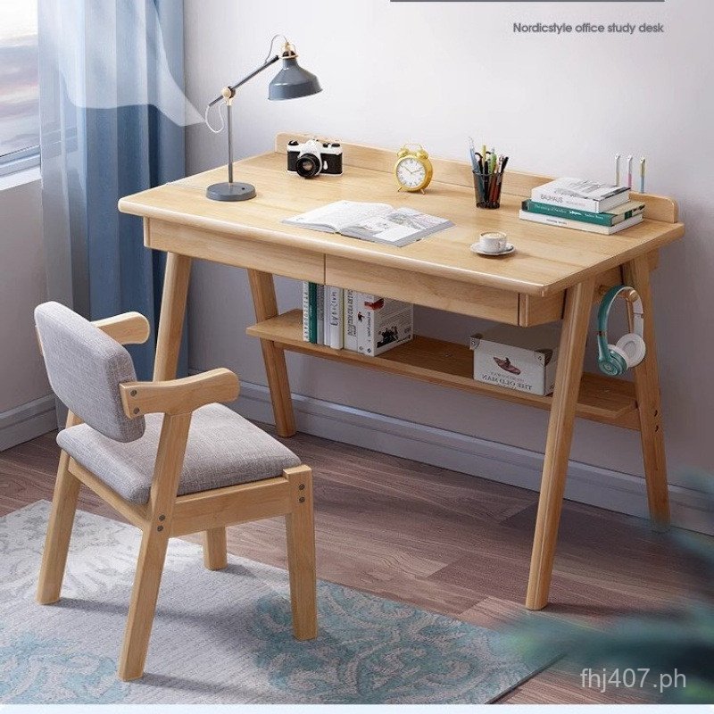 Junior High School Student Small Desk Solid Wood Small Apartment ...