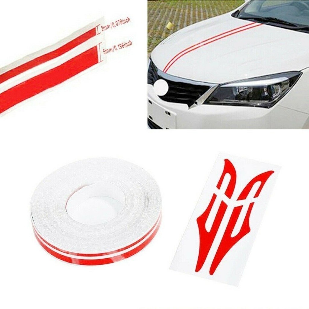 ⚡New⚡2pcs 1/2\'\' 9.8M Pin Striping Stripe Vinyl Tape Decal Sticker car ...
