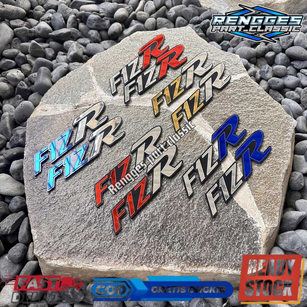 Package 1 set of 3D emblems with F1Z R logo, embossed sticker writing ...