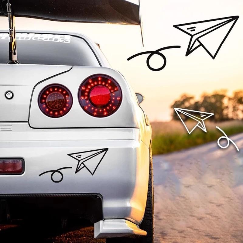 【Cute Whimsical Paper Airplane Car Decals】Reflective Stickers for Car ...