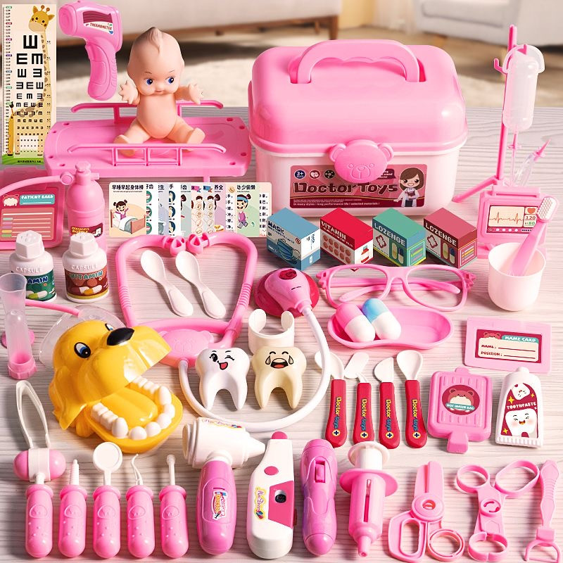 60pcs Doctor Toys Set Simulation Nurse Stethoscope Injection for girl ...