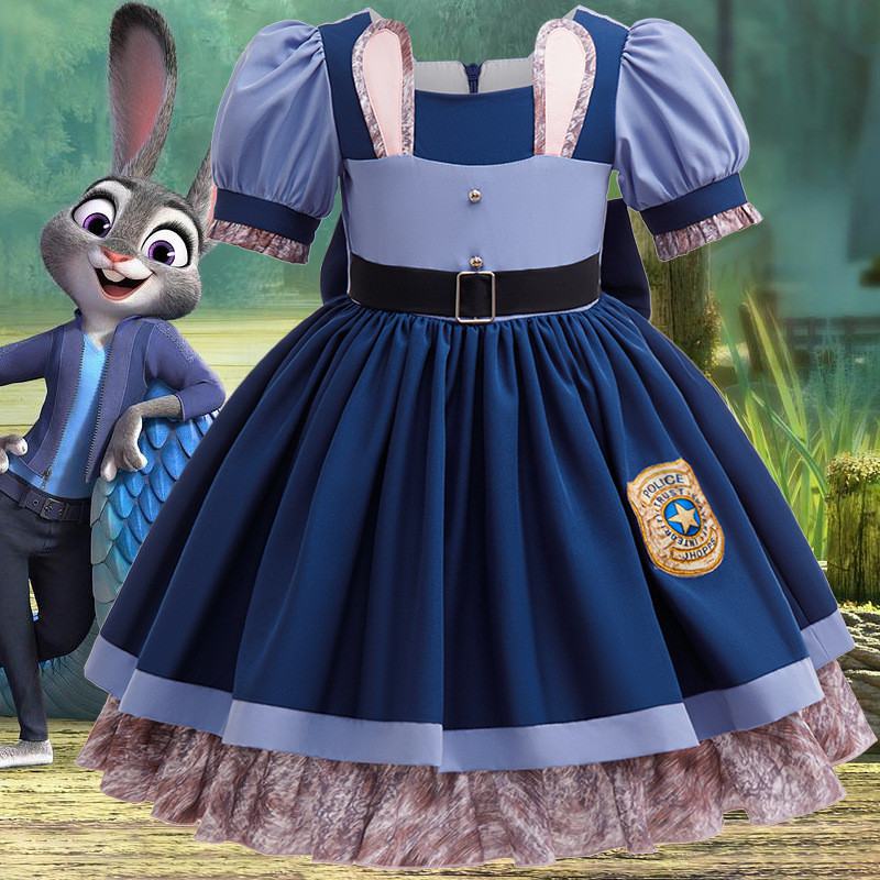Movie Zootopia 2 Judy Dress Hopps Nick Wilde Cosplay Dress For Kids ...