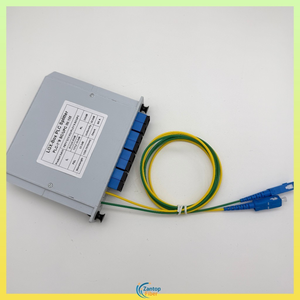 1X9 FBT Pigtail Splitter Fiber Optic Splitter 1/9 SC/UPC Cassette ...
