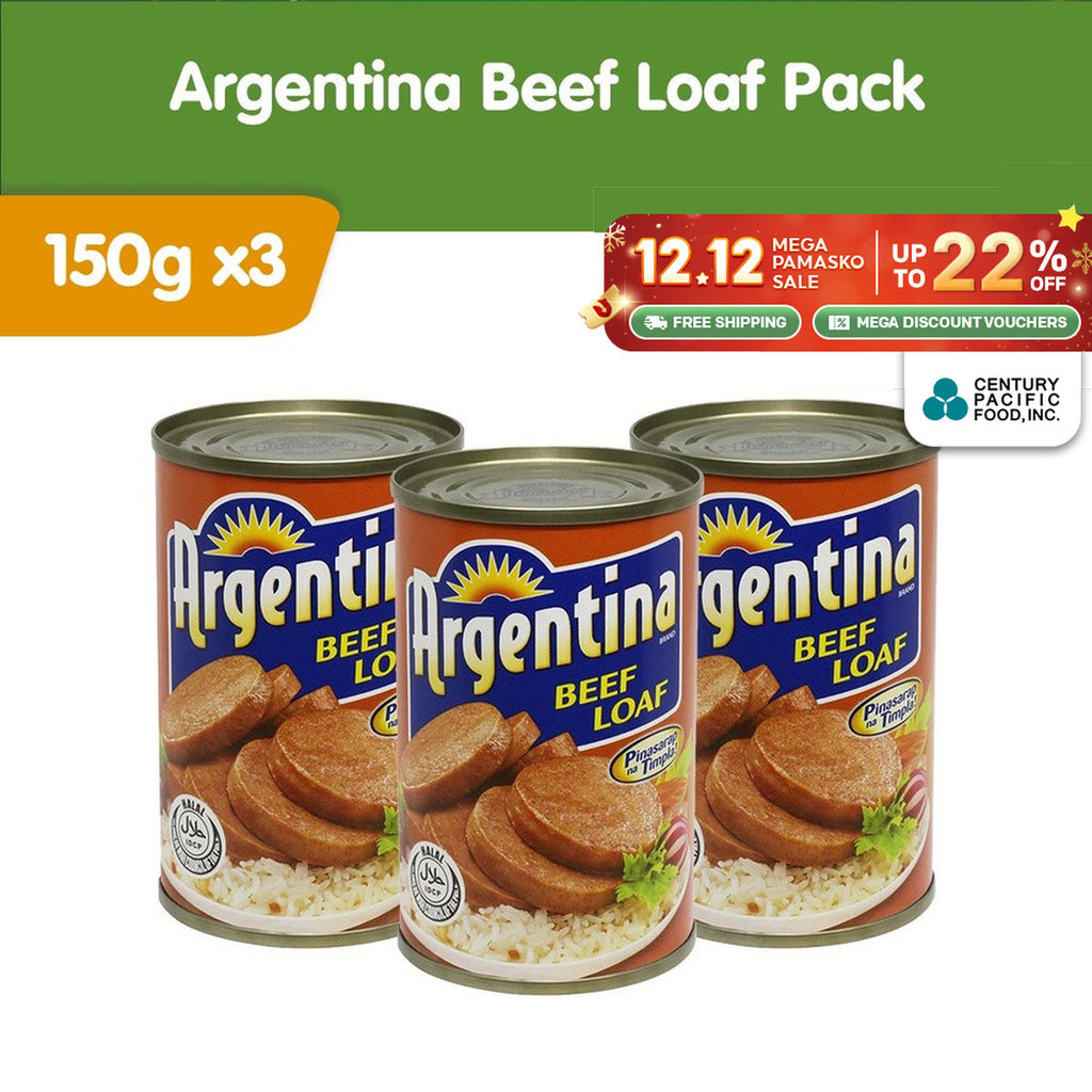 Argentina Beef Loaf 150g (Pack of 3) - Halal Certified | Shopee Philippines