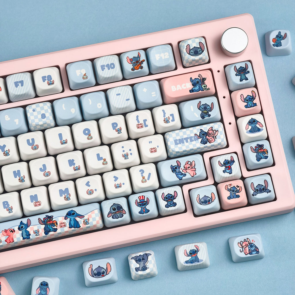 Lilo&Stitch Keycaps MOA Profile 130 Keys PBT Dye Sublimation Aula F75 ...