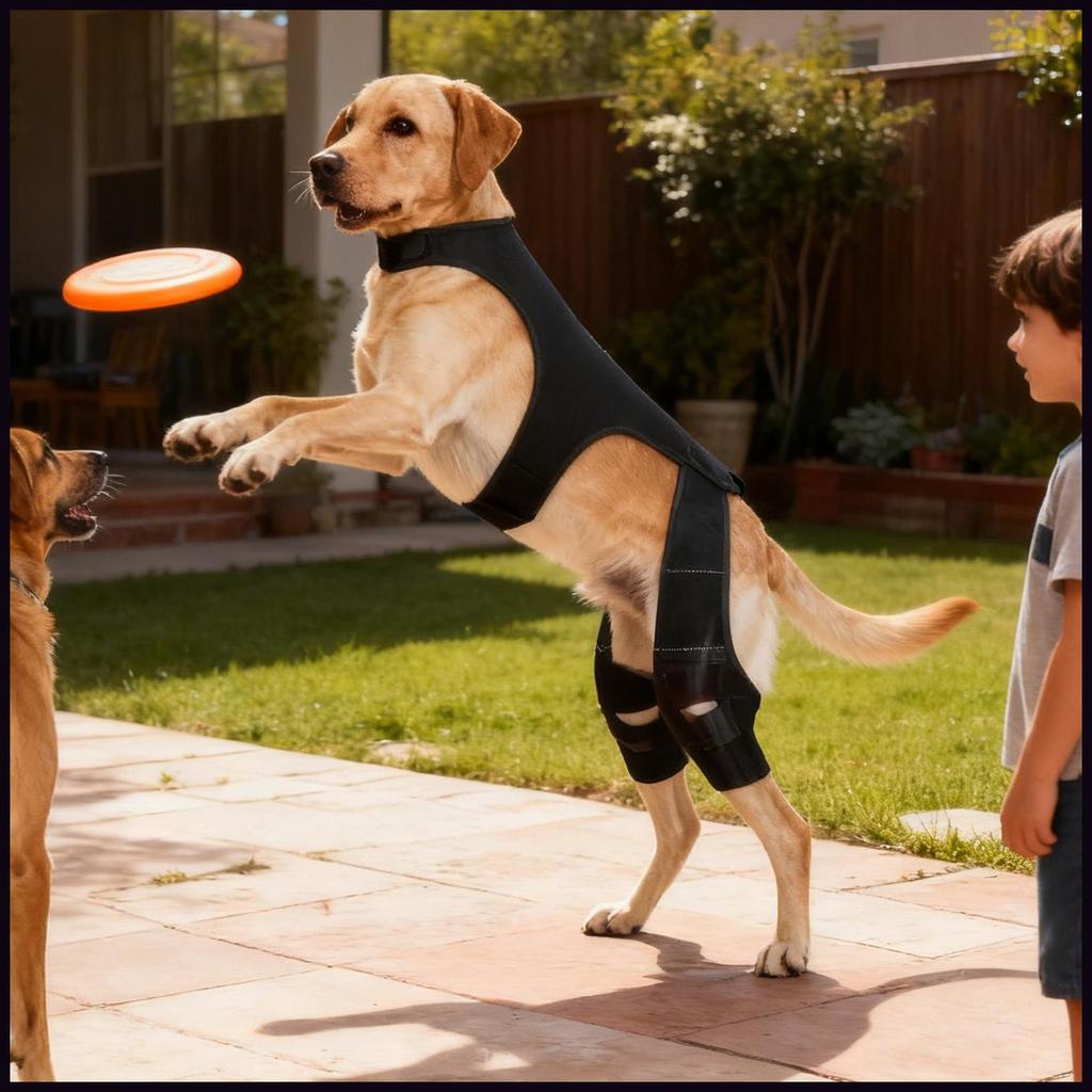 Dog Hip Brace Adjustable Joint Wrap Dog Rear Leg Brace with 4 Metal ...