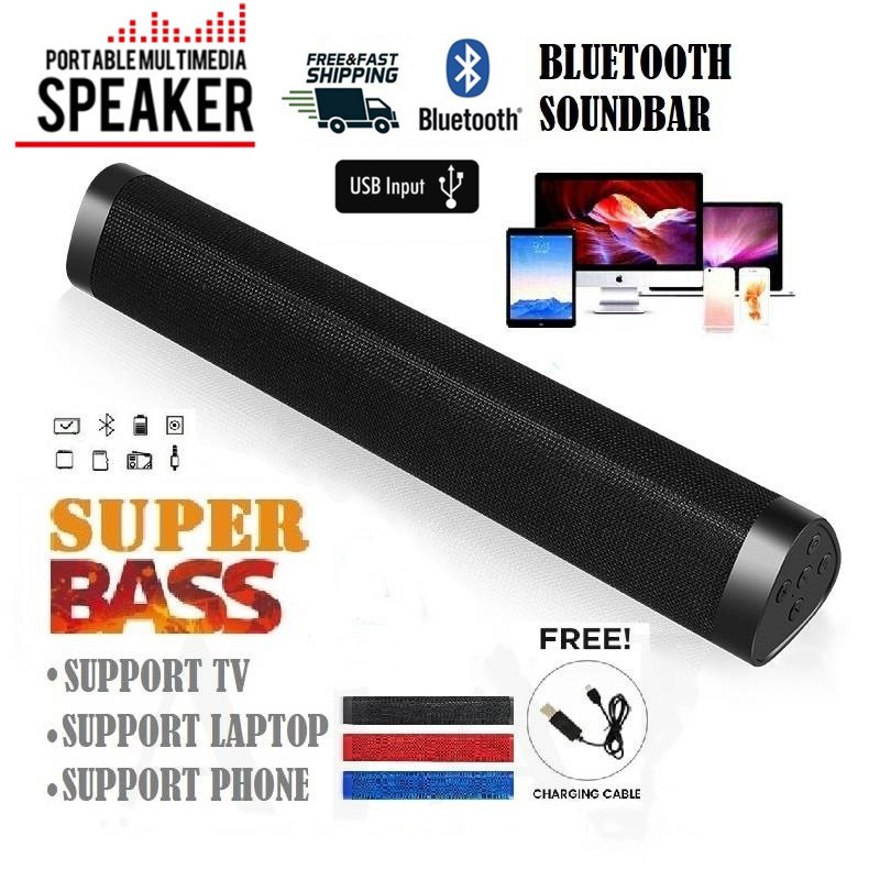 Portable 3D Surround Wireless Soundbar Desktop Smart Bluetooth Speaker ...