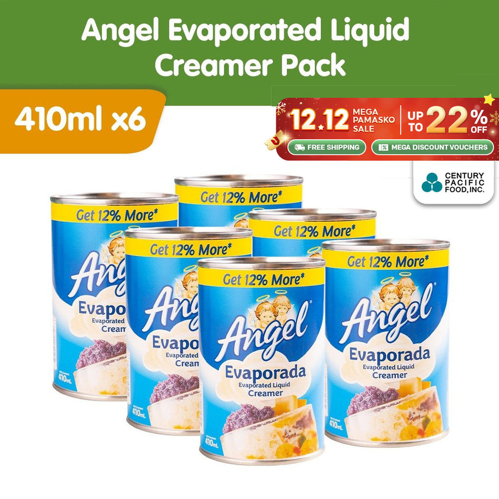 Angel Evaporated Liquid Creamer 410ml (Pack of 6pcs) | Shopee Philippines