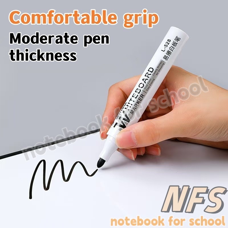 NFS Whiteboard Marker Large Capacity Black/Red/Blue Filling Ink Writing ...