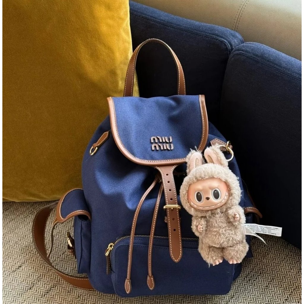 Miu Miu 25ss Spring Summer Fan Backpack Canvas School Bag Choose Fabric ...