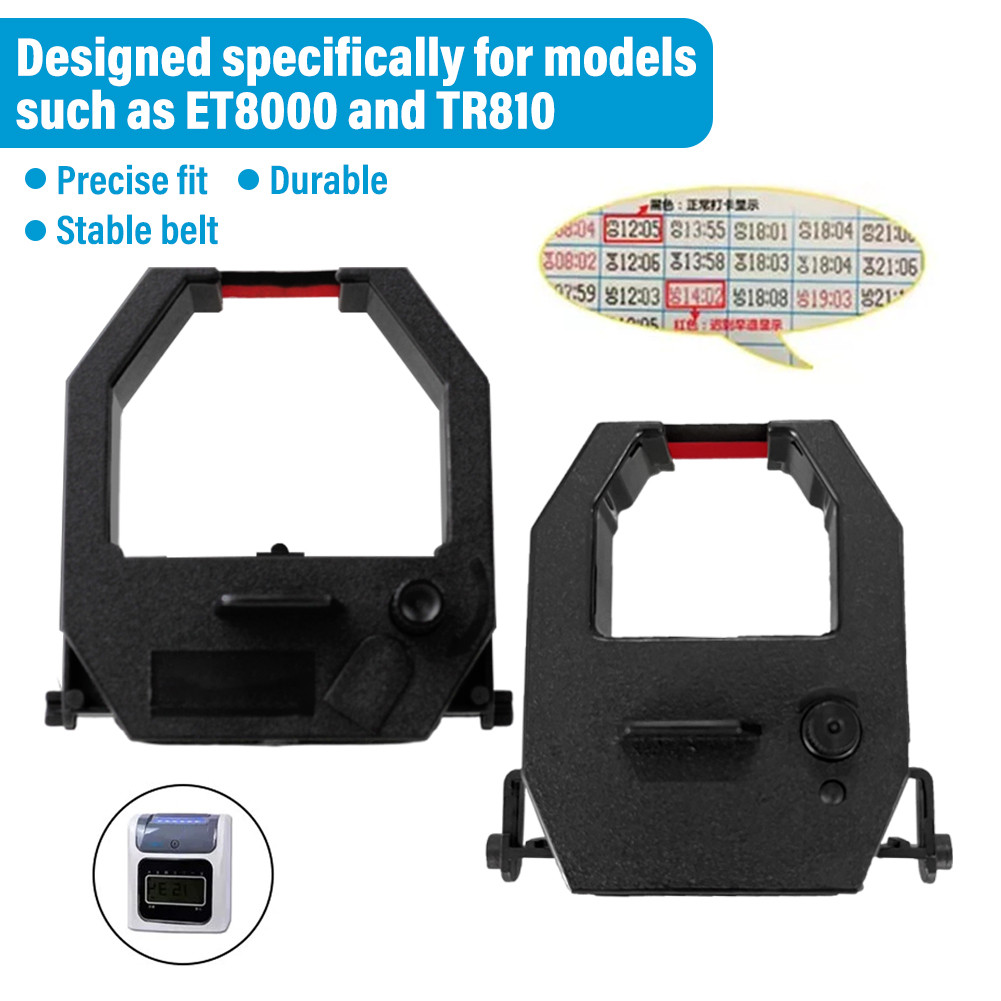 Bundy Clock Ink Ribbon Cartridge ET8000 TR810 with Durable Red Black ...