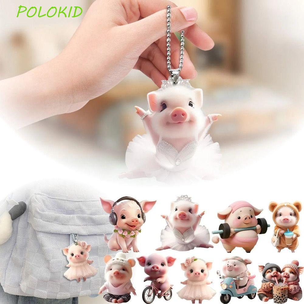POLOKID Piglet Key Chain, Fashionable Piglet Shape Key Chain Pendant ...