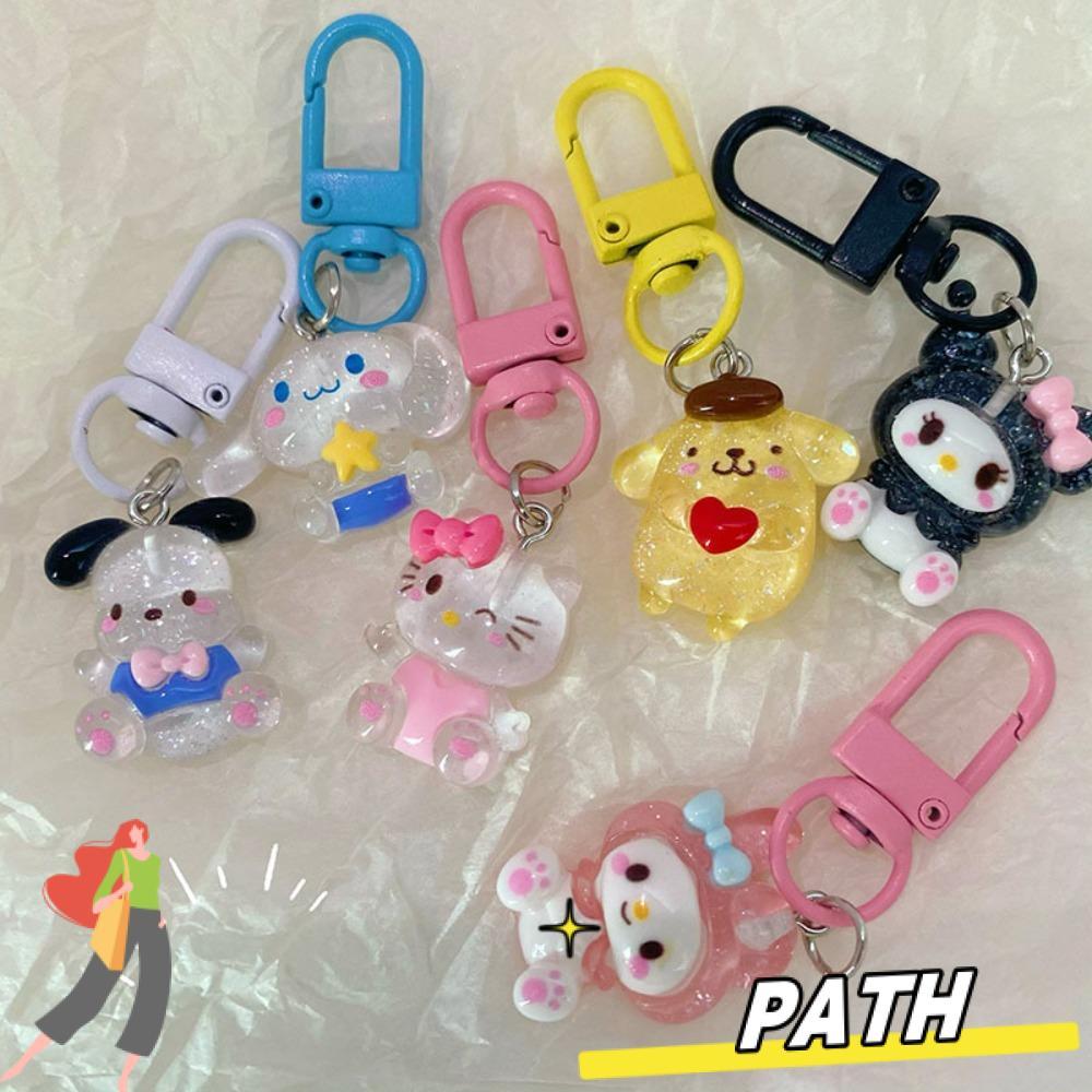 PATH Key Chain, Resin Metal Cartoon Ornament, Drip Glue Mini Bag ...