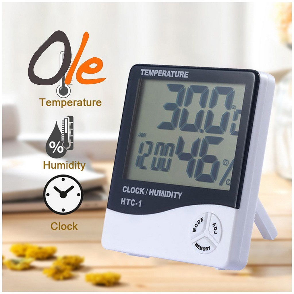 Indoor LCD Electronic Humidity Meter Digital Thermometer Hygrometer ...