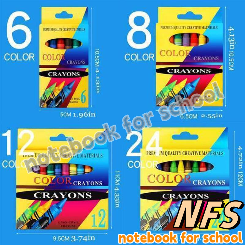 NFS Generic Crayon 6/8/12/24 Colors Children Crayons Set Painting Pens ...