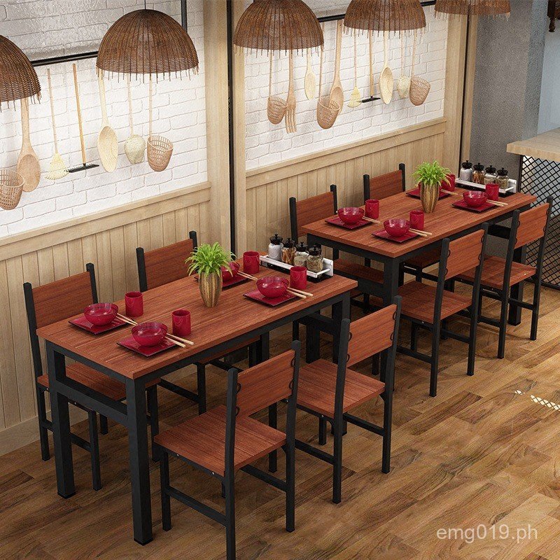 One Table Four Chairs Restaurant Snack Table and Chairs Milk Tea Table ...