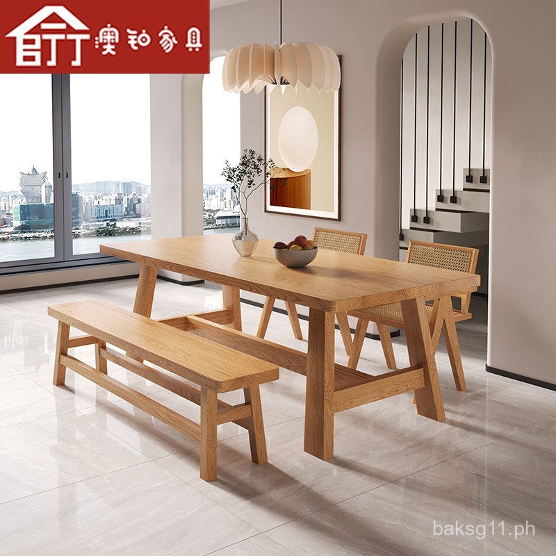 Aobu Modern Minimalist Dining Table Solid Wood Home Dining Table Small ...