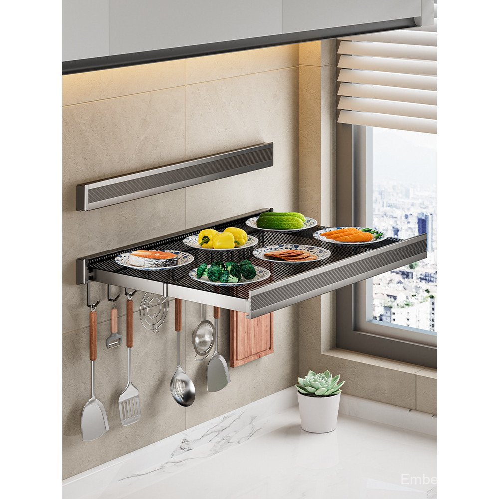 Kitchen Foldable Prep Rack Storage Organizer Space-Saving Multi ...