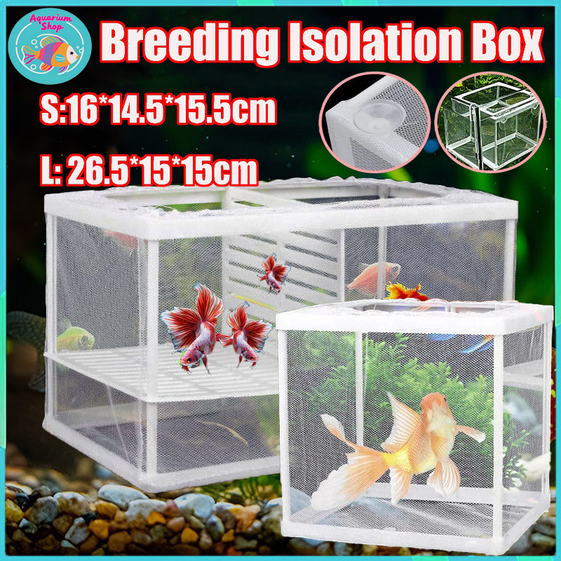 Aquarium Breeding isolation Box Mesh Fish Tank Hatchery Breeder for ...