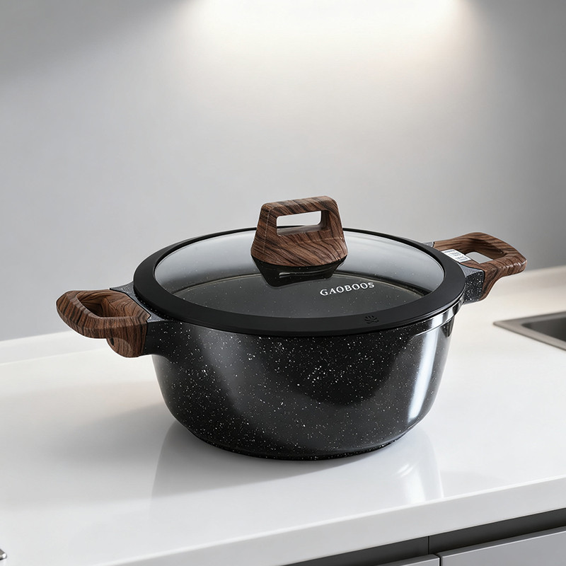 GAOBOOS Non Stick Soup Pot Casserole 24cm Large Capacity Cooking Pot ...