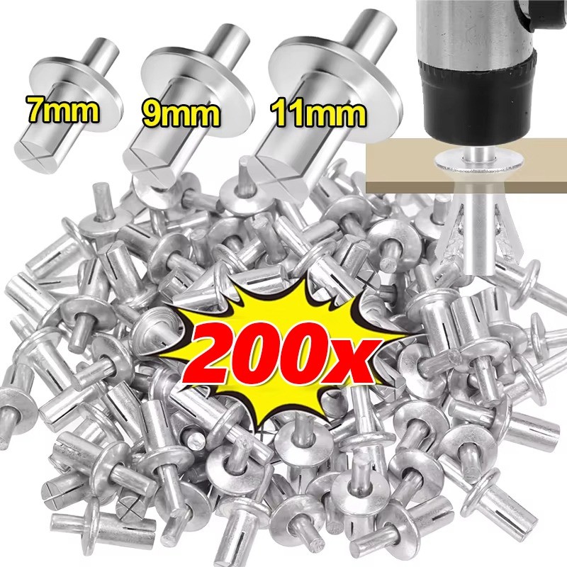 50/100/200Pcs Hammer Drive Expansion Rivets - Percussion Expansion ...