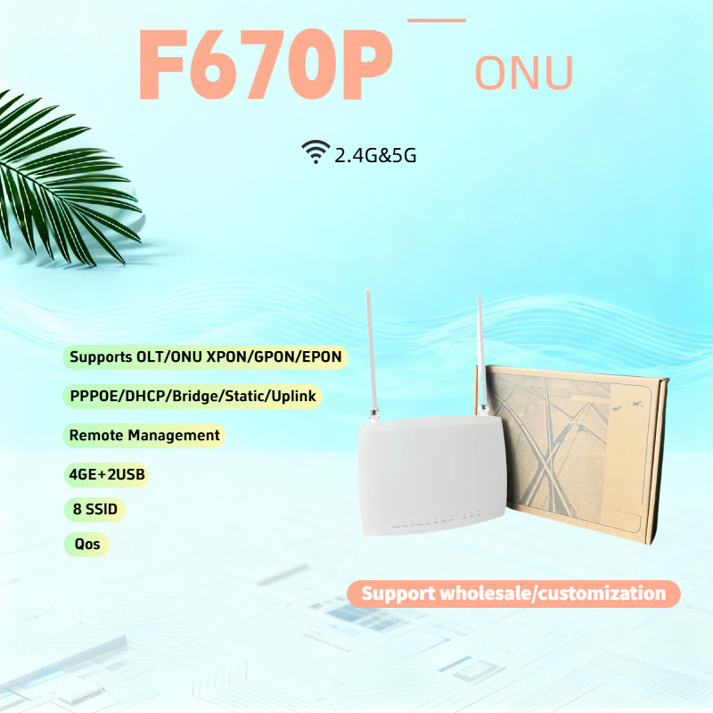 Dual Band F670P ONT/ONU English Firmware EPON/GPON/XPON 4GE+2usb 5G ...