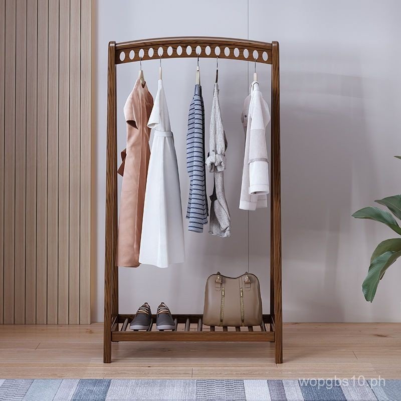 All Solid Wood Nordic Simple Coat Rack Floor-standing Clothes Rack ...