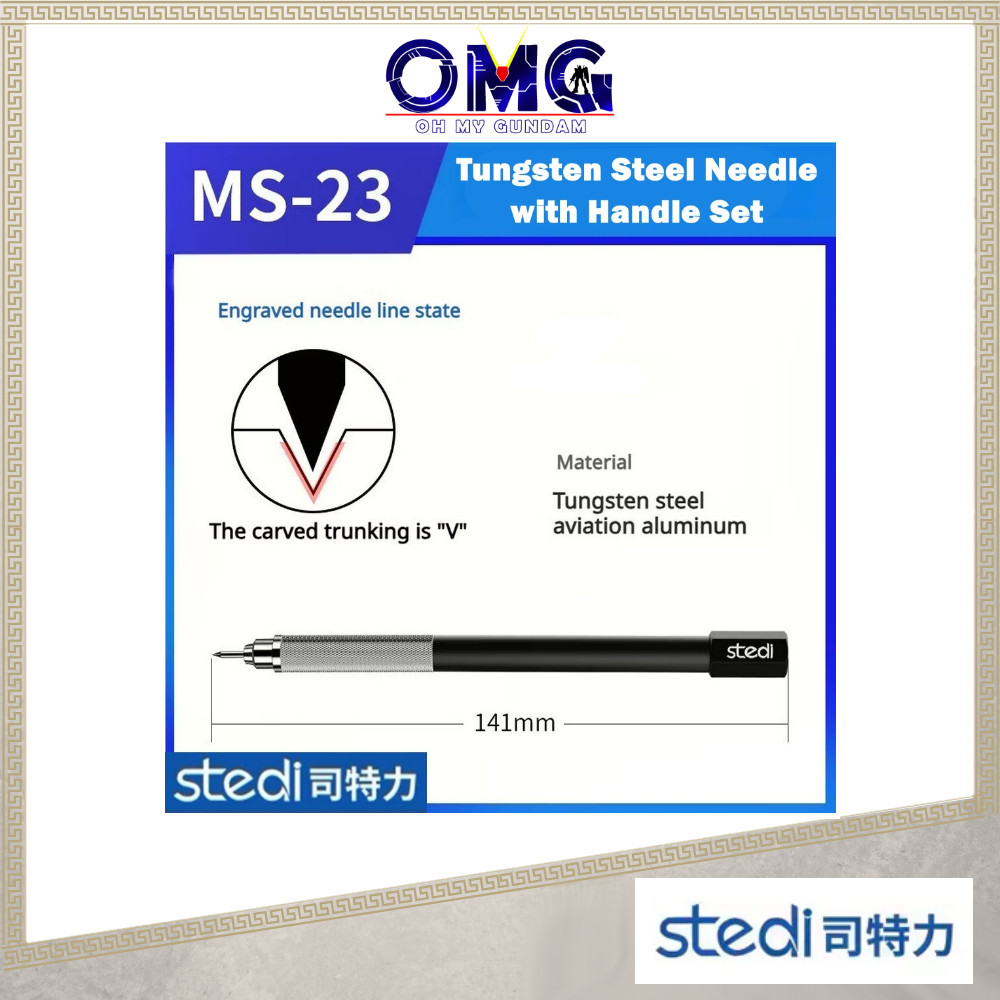 Stedi Tungsten Steel Needle with Handle Set MS-23 / Push Knife 1.5mm ...