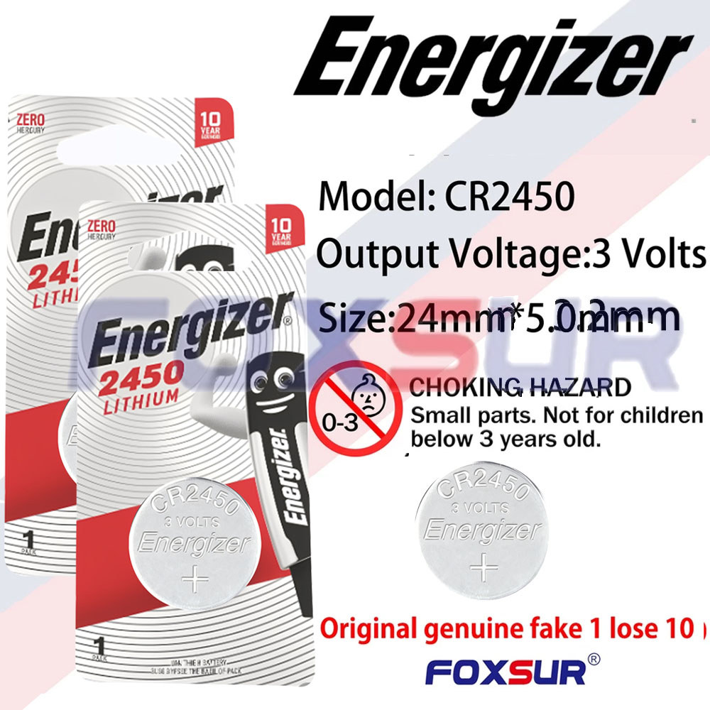 Energizer 2450 CR2450 (2pcs) 3v Lithium Button Cell Battery in Blister ...