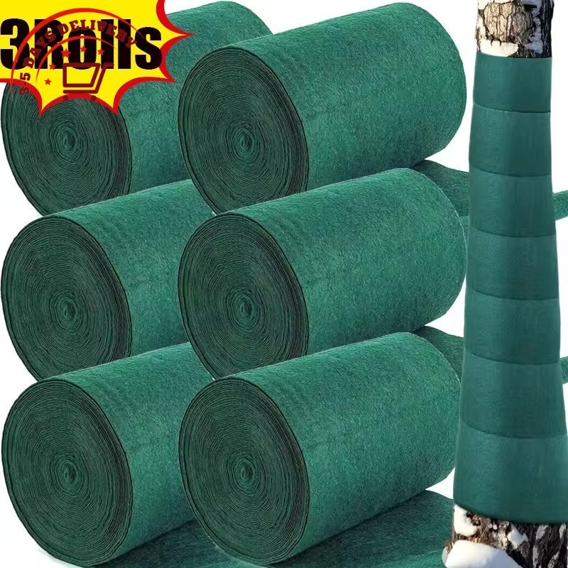 1/2/3Rolls Non-Woven Tree Wrap Trunk Protector Frost Protection Against ...