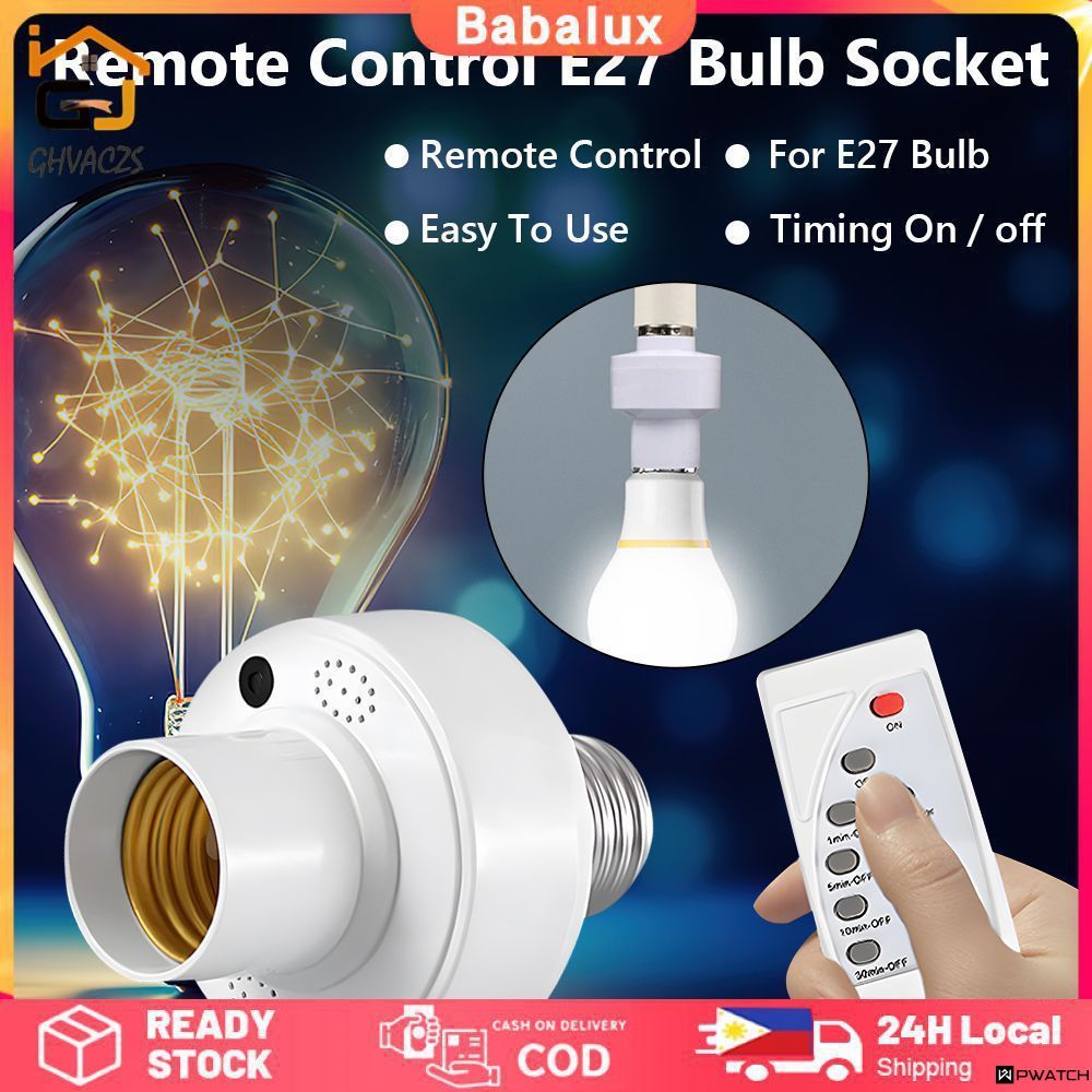 Timer Switch Light Bulb Base Socket E27 15m Range Lamp Holder For Led ...