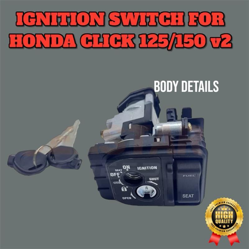 HONDA CLICK 125 VERSION 2 IGNITION SWITCH SET ANTI THEFT KEY | Shopee ...