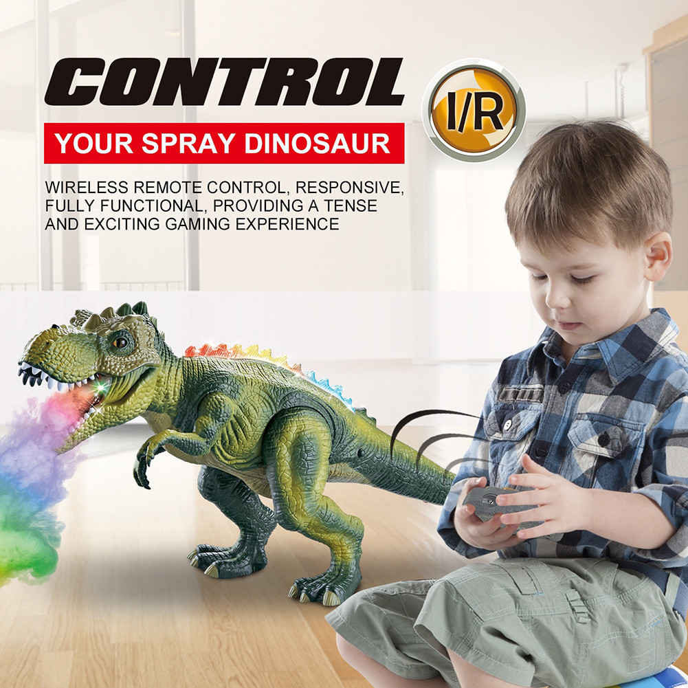 T-Rex Remote Control Lights Up Walking Dinosaur Toy With Light Sound ...