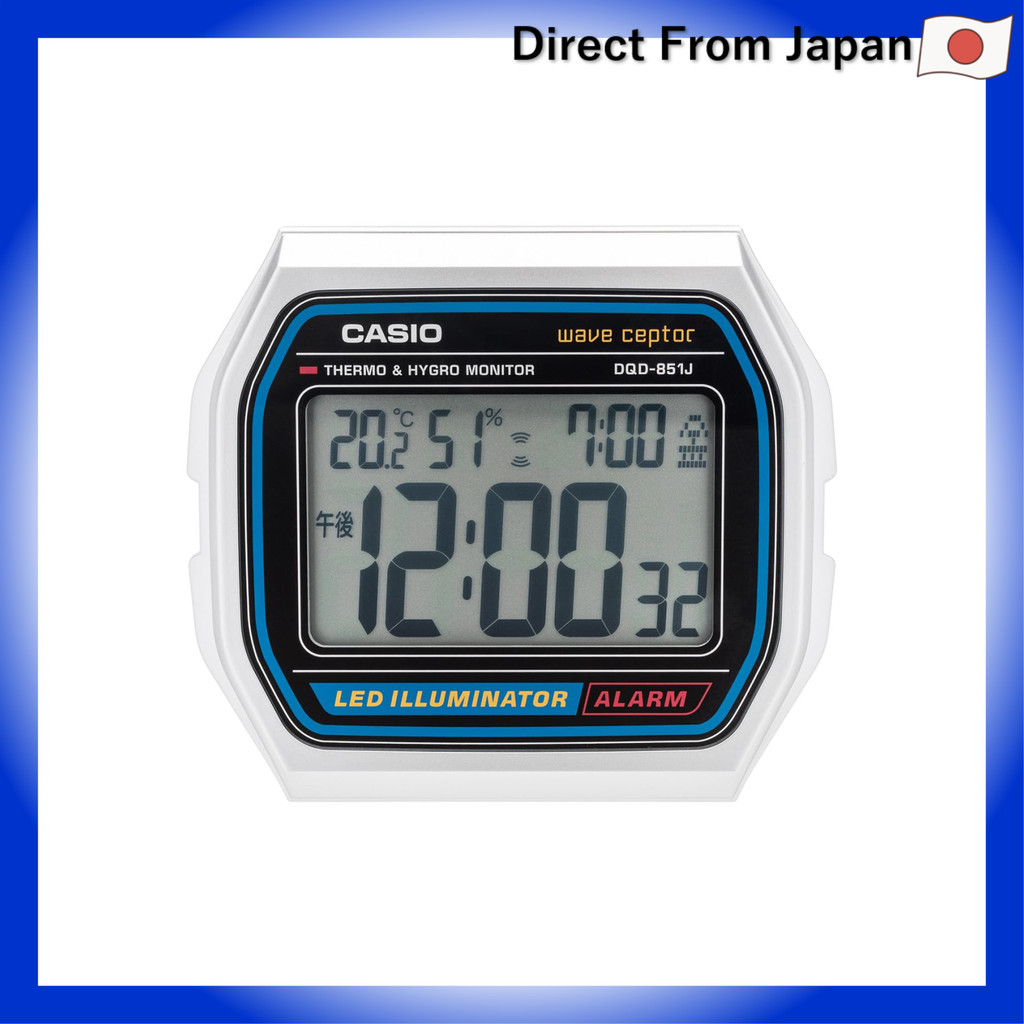 CASIO Alarm Clock, Radio-Controlled, Temperature and Humidity, Date ...