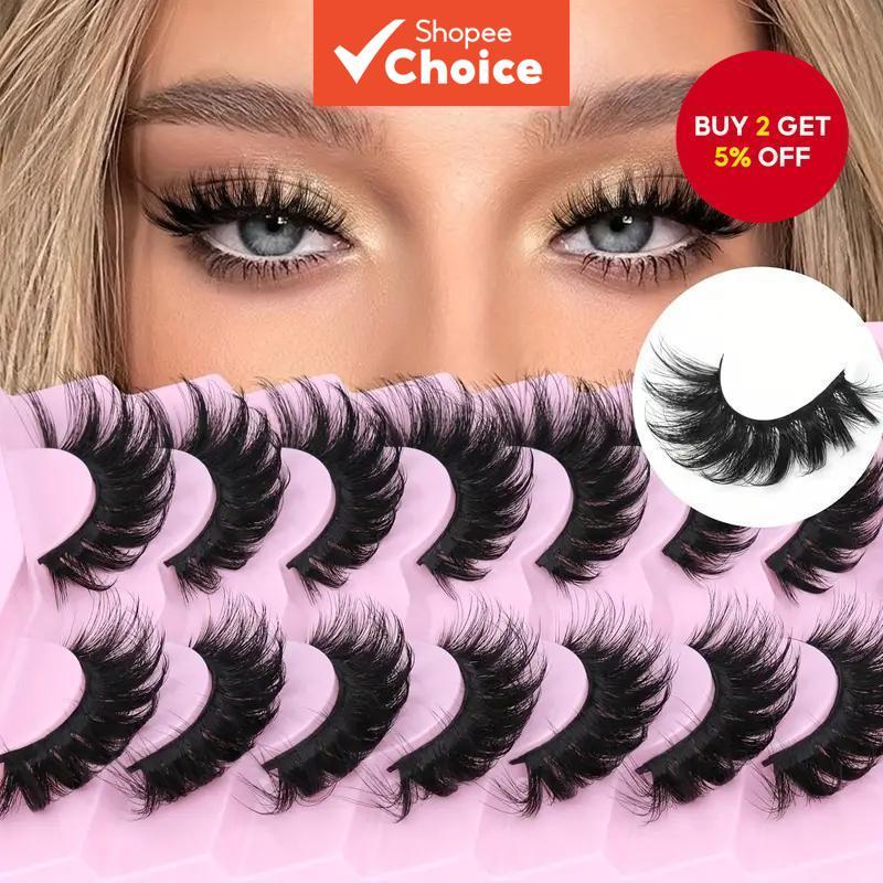 7 Pairs Shiny Full Strip Thick Lashes, Delivers Gorgeous & Stunning ...