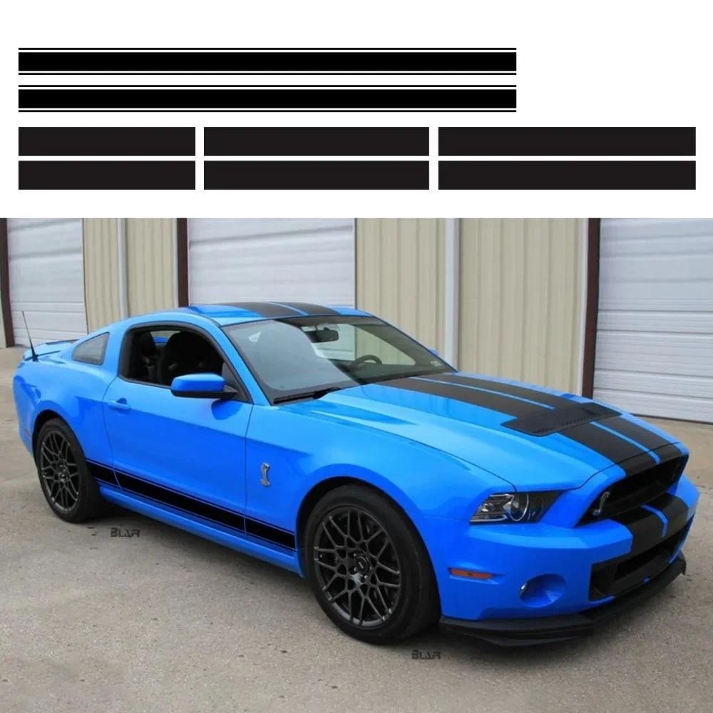 5PCS Fashion racing stripes car sticker For mustang Nissan 370z ...