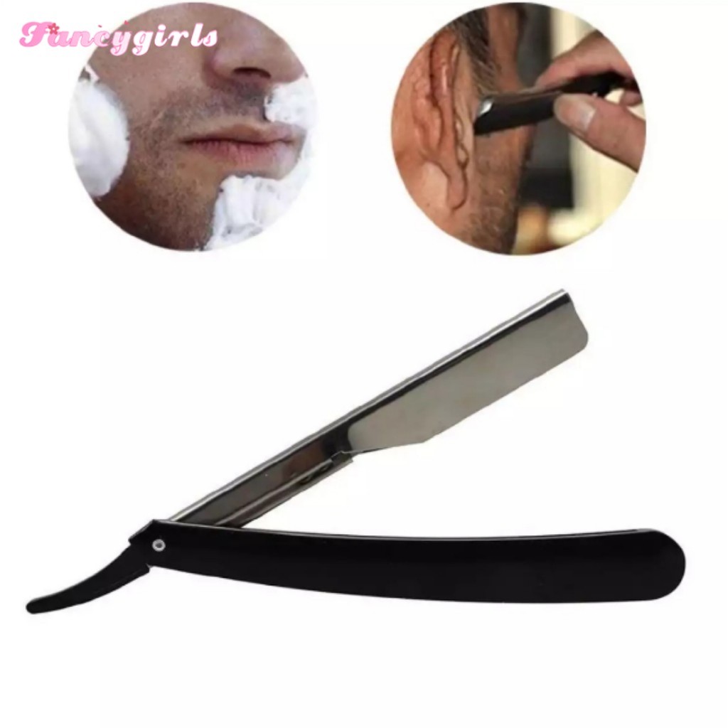1pc Barber Razor Carbon Steel Folding Shaver Manual Hair Cutting ...