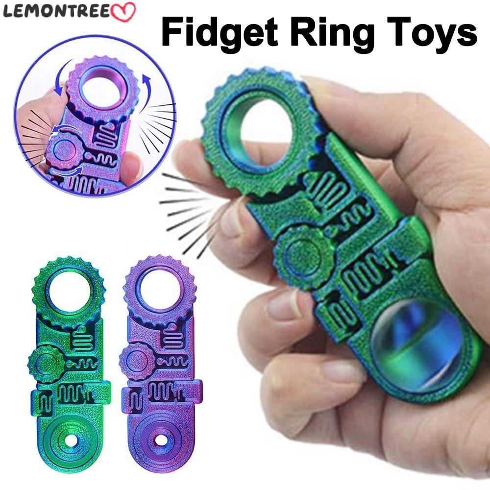 LEMONTREE Fidget Ring Toys, Printed Stress Relief Stress Sensory Toy ...