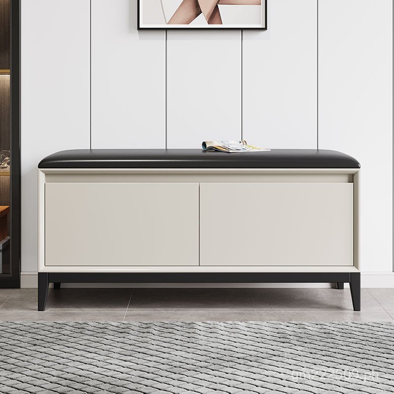 Italian Style Integrated Solid Wood Shoe Cabinet Bench Storage Shoe ...