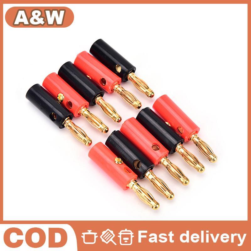 HAODEE 10pcs Gold Plated 2mm 4mm Male Banana Plug Connector for Vi Bei Qian 8Pcs 4mm Banana Plug Male Connector Gold Plate Solder Type for  Multimeter Test Leads Speaker Wire Cable RC Lipo Battery Charger Adapter:  Buy Online at Best Price in UAE -