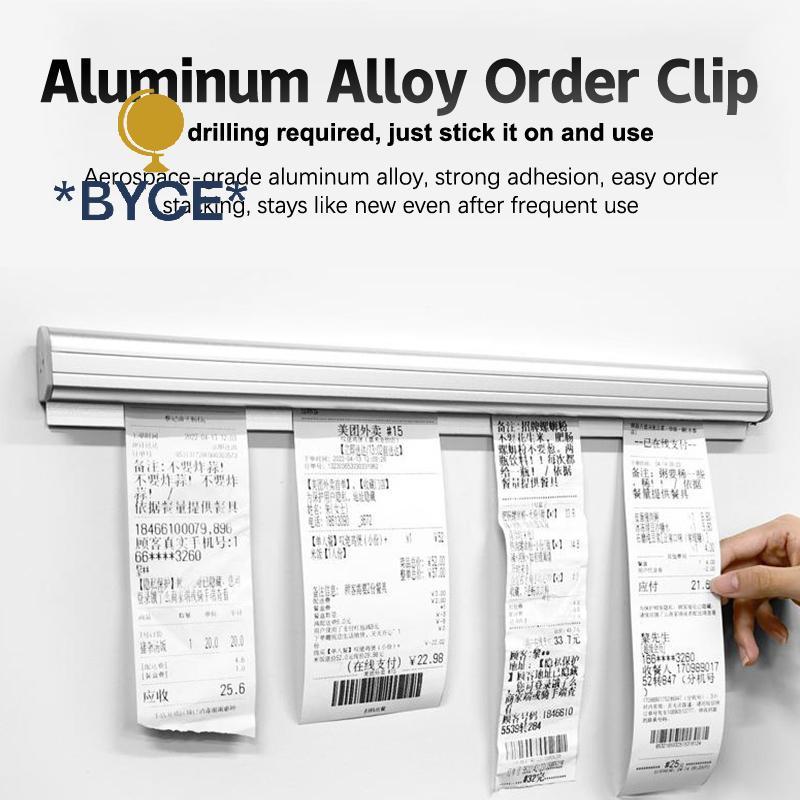 BYCE> Aluminum Slide Check Rack Receipt Holder Desk Receipt Holder ...