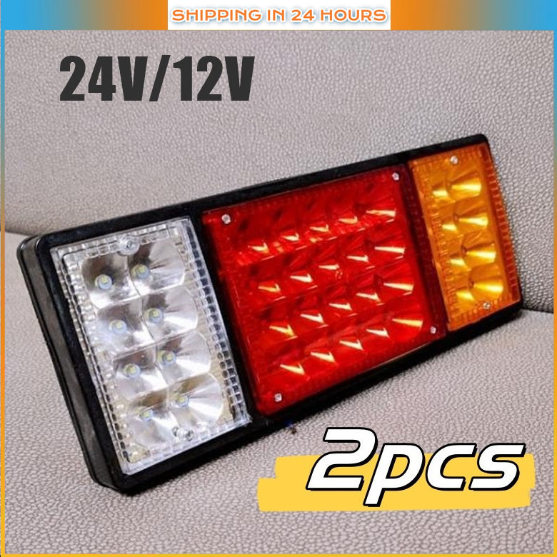 Two high-quality 24-volt LED rear tail lights for trucks,waterproof ...
