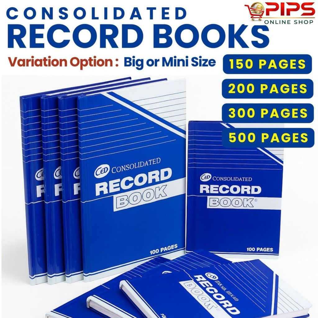 Consolidated Record Notebook 150, 200, 300, 500 Pages | Mini & Big ...
