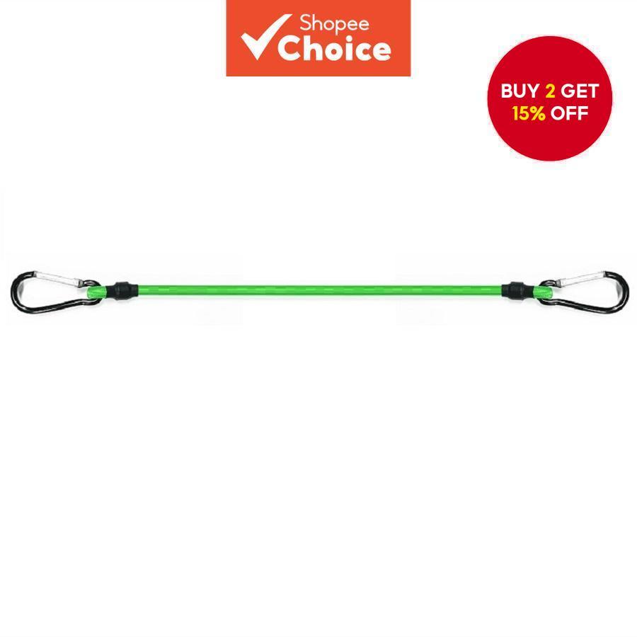 30/60/90/120/150CM Green Stretch Elastic Ropes 8MM Bungee Cords With ...