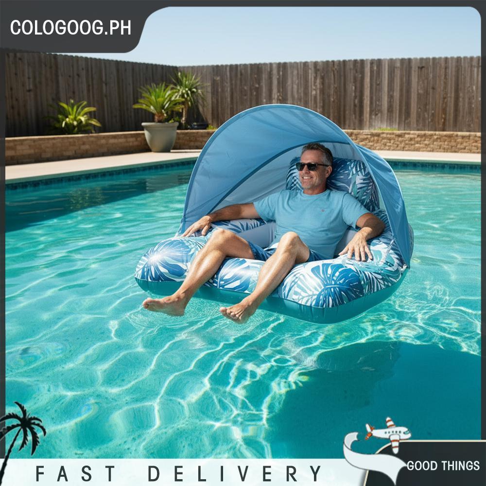 [cologoog.ph] Inflatable Tanning Pool Lounger Float Raft Chair for ...