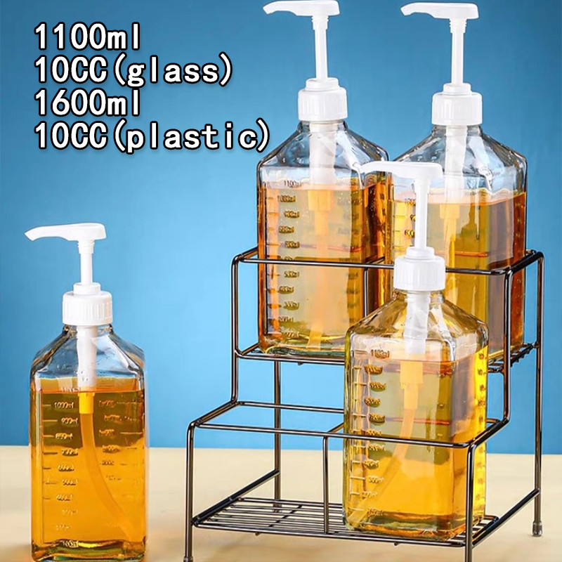 Syrup Bottle Container Press Bottle Dispenser Pump Syrup Pump Plastic ...