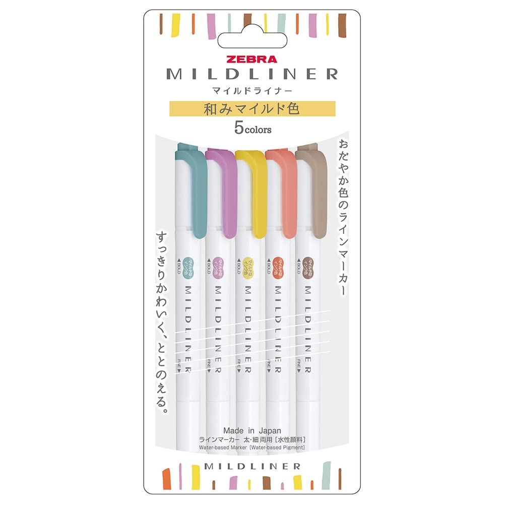 Zebra Mildliner, Juego De 5 Colores (wkt7-5c-hc) | Envío gratis