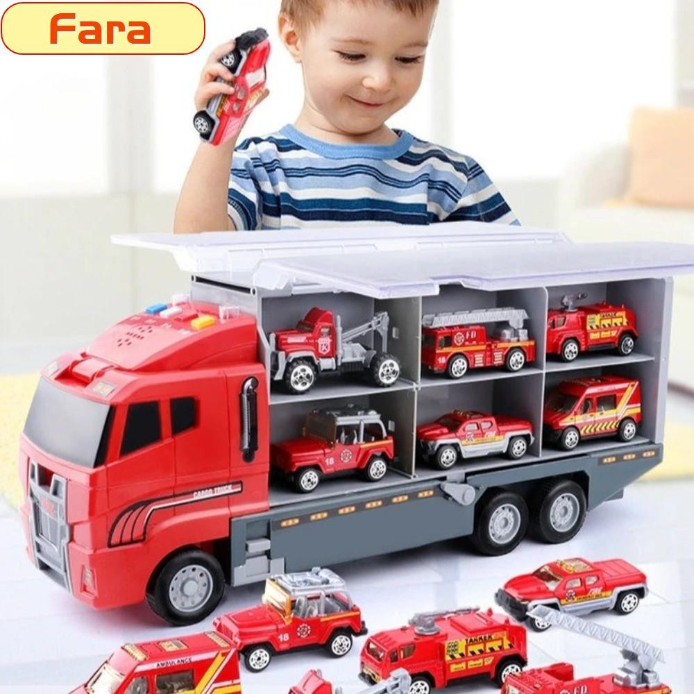 FARA Truck Vehicle Car Toy Set, Simulation ABS Plastic Storage ...